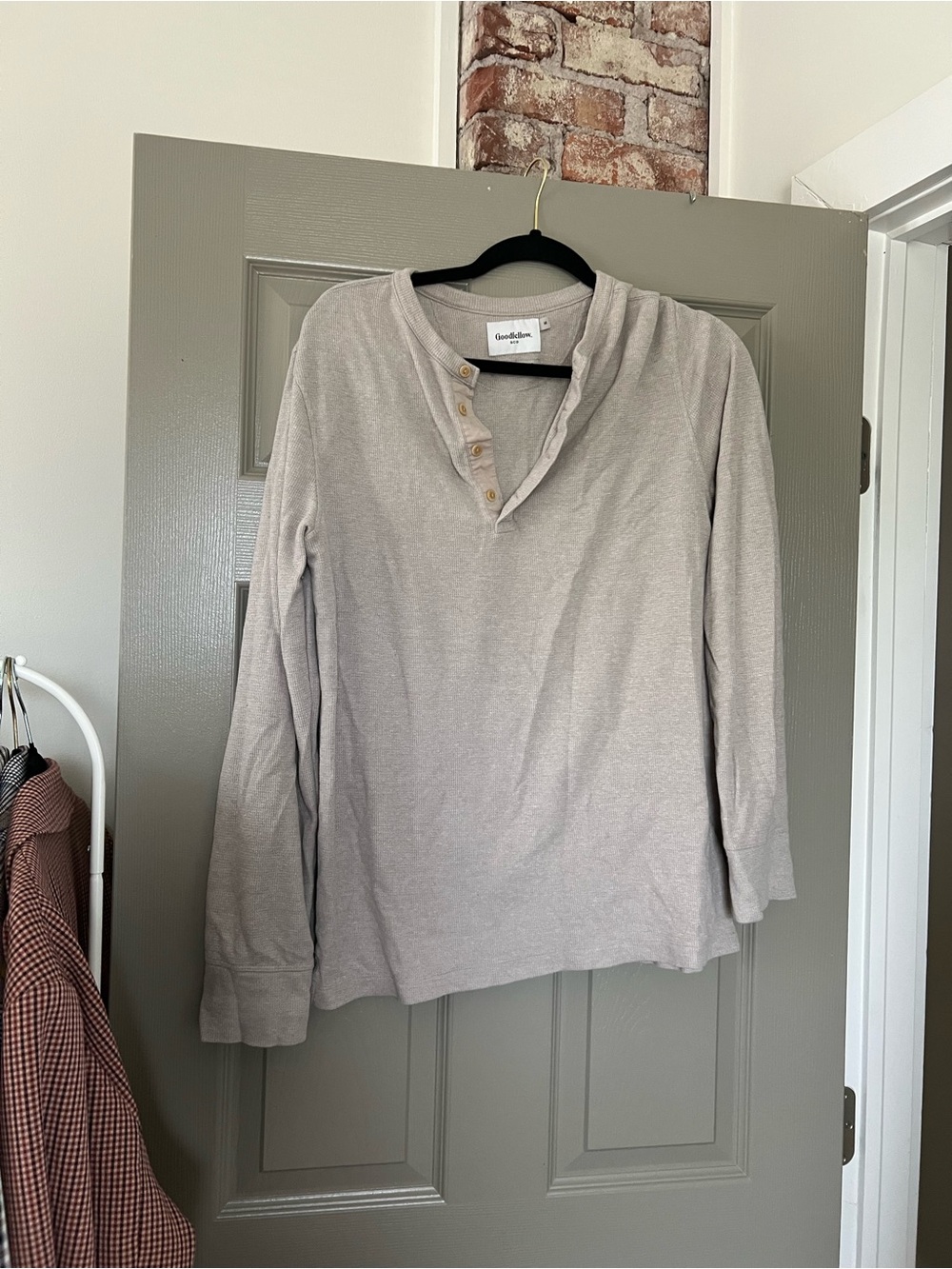 Goodfellow & Co. Light Gray Henley Top